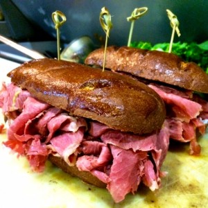 Fat Tug IPA Pastrami Sandwich